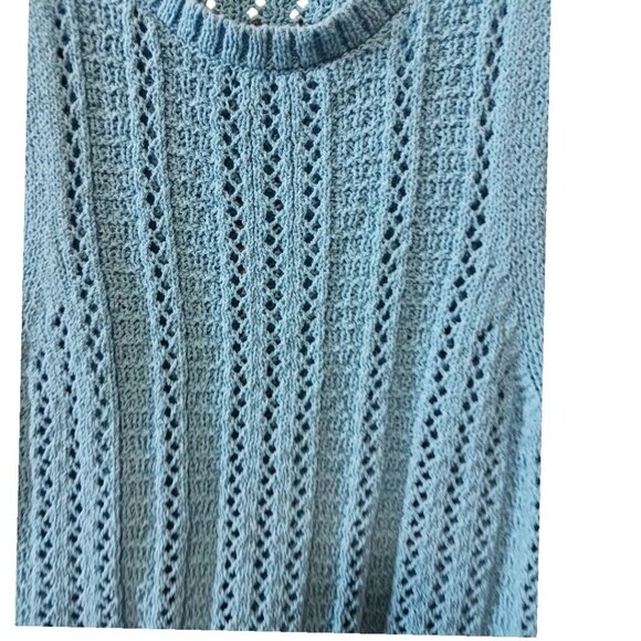 Dunnes Stores Sleeveless Knitted Tank Top turquoise Size Small - Picture 9 of 9